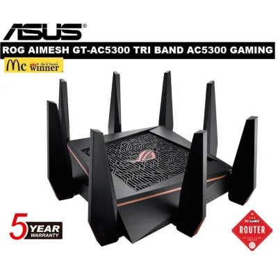 ROUTER (เราเตอร์) ASUS ROG AIMESH GT-AC5300 TRI BAND AC5300 GAMING ROUTER - การรับประกัน 5 Years