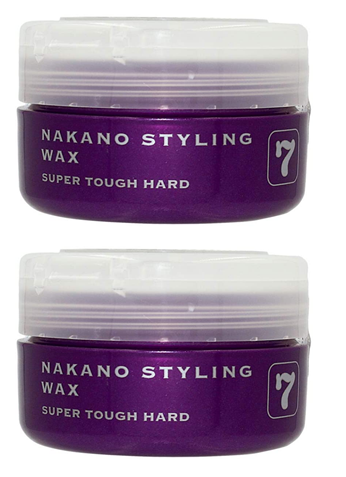 NAKANO STYLING แวกซ์จัดแต่งทรงผม นากาโนะ สไตลิ่ง  ระดับ 7 ซุปเปอร์ ทัฟ ฮาร์ด สูตรเชียบัตเตอร์ และสควาเลน สีม่วง ชุดละ 2 กระปุก กระปุกละ 90 กรัม / NAKANO STYLING Hair Styling Wax with Shea Butter and Squalane  - Level 7 - Super Tough Hard  - Violet - Set o