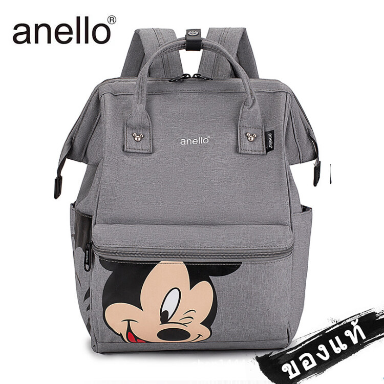 พร้อมส่ง‼️ กระเป๋า Anello Mickey ใบใหญ่ มี 5 / กระเป๋า Anello Đisnēy 2019 Polyester Canvas Backpack Limited-AN601 สี สีเทา สี สีเทา