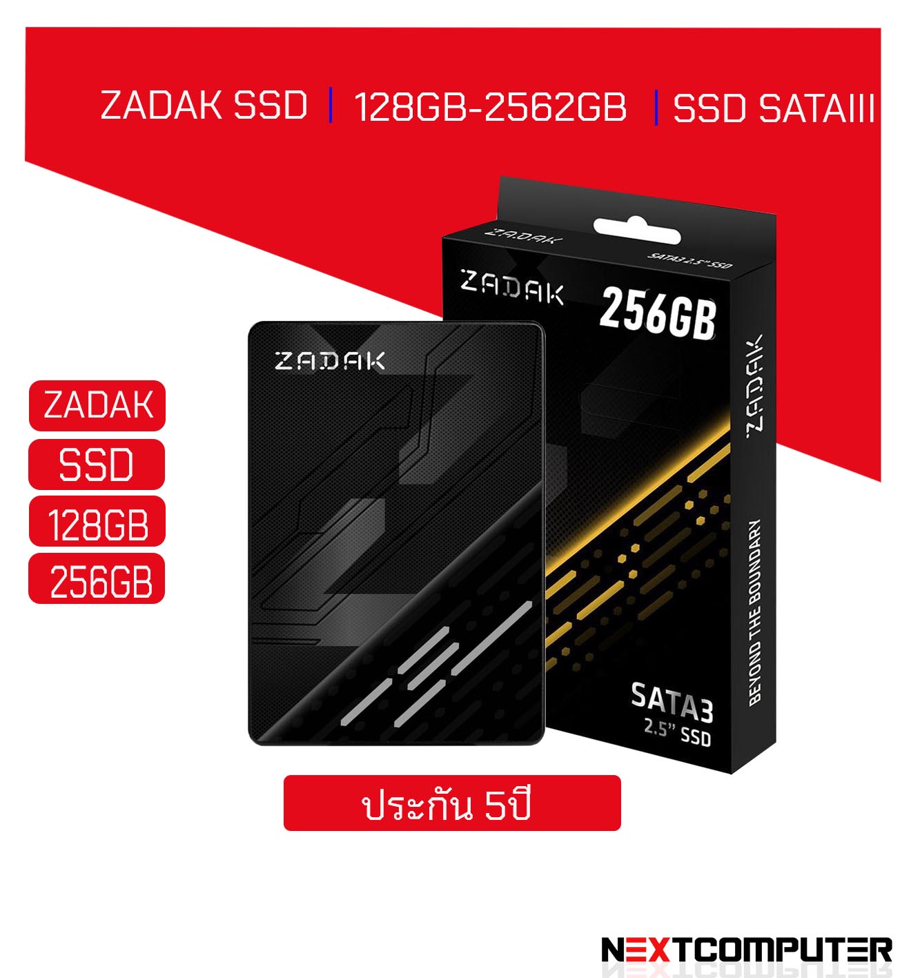 SSD 256GB ZADAK TWSS3 SATA 3 2.5 (560540MBs) 5Y - MixASale