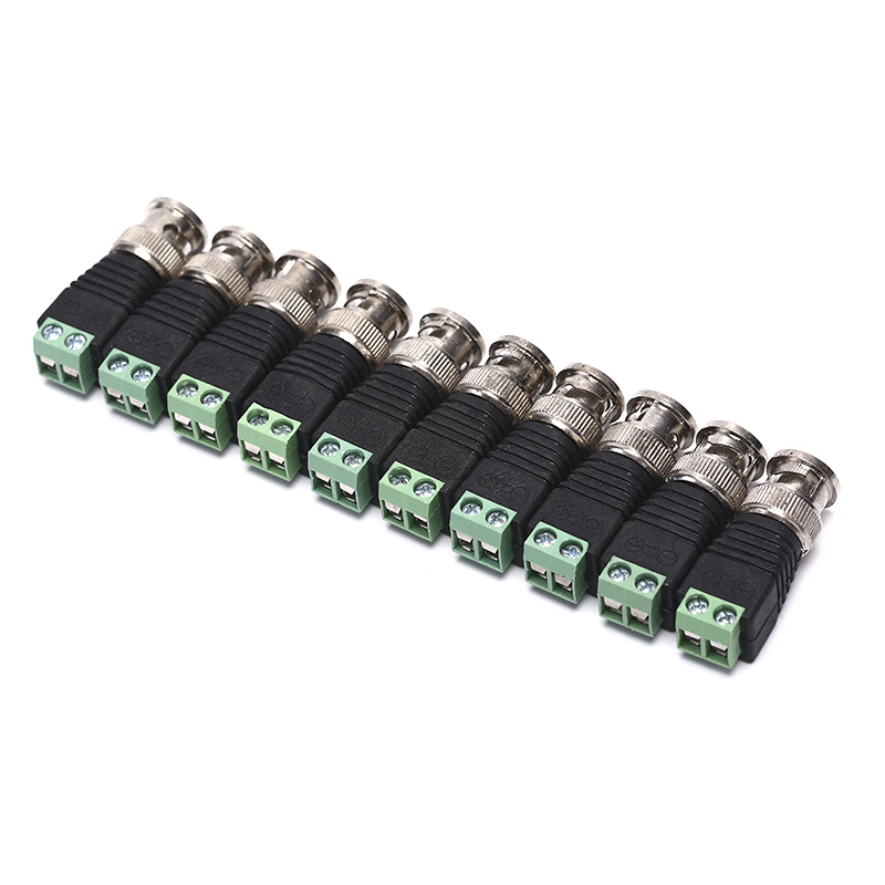 Butterfly Cherrya 10 Nam Coax CAT5 Để Đồng Trục BNC Cáp Kết Nối Adapter Camera CCTV Video Balun