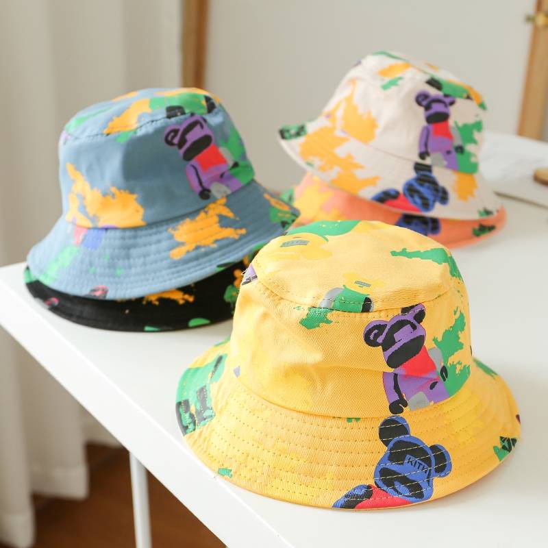 ☆พร้อมส่ง☆หมวก หมวกเด็ก 1ปี-8ปี รอบหัว:52-54 cm.หมวกบักเก็ต หมวกปีกรอบเด็ก หมวกเด็กโต หมวกเด็กหญิง หมวกเด็กชาย หมวกแฟชั่น ลายกราฟฟิก ลายหมี