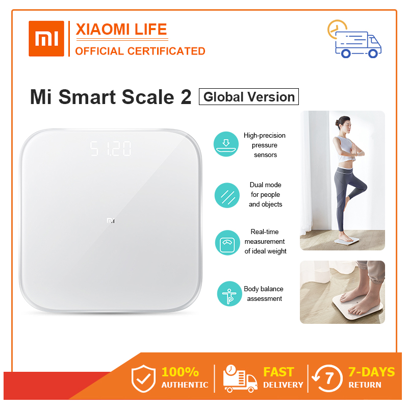 [Global Version ]Xiaomi Mi Smart Scale 2 เครื่องชั่งน้ำหนักอัจฉริยะรุ่น 2 (รับประกัน1ปี)เครื่องชั่งน้ำหนักmi-white ชั่งน้ำหนัก เครื่องชั่ง นน