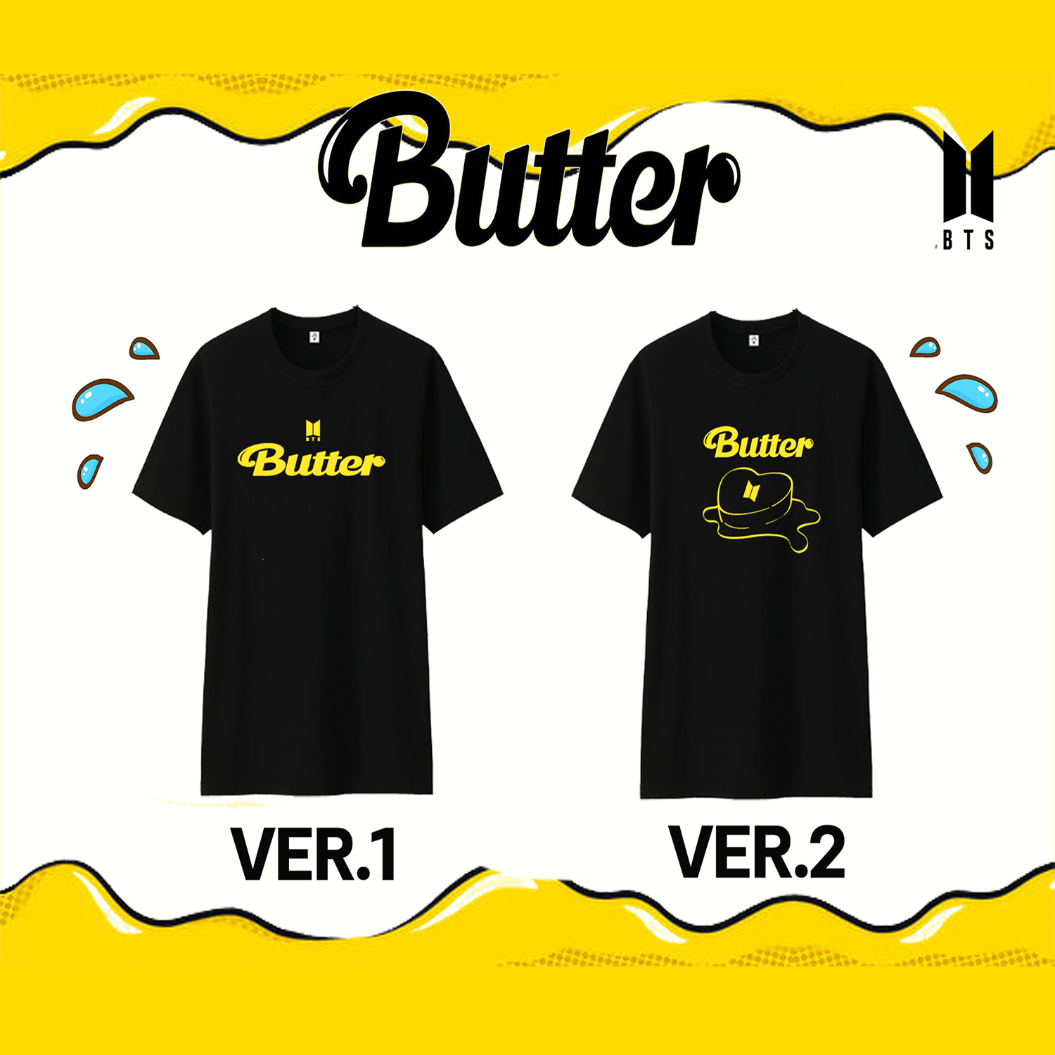 พร้อมส่ง✨เสื้อ BTS - Butter คอกลม 2 VERSIONs ไซส์ S-4XL 🌈
