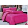 foryou ผ้าปูที่นอนลายริ้ว สีชมพูเข้ม เกรด A ขนาด 6ฟุต 5 ชิ้น รัดมุม 4 ด้าน(ไม่รวมผ้านวม)