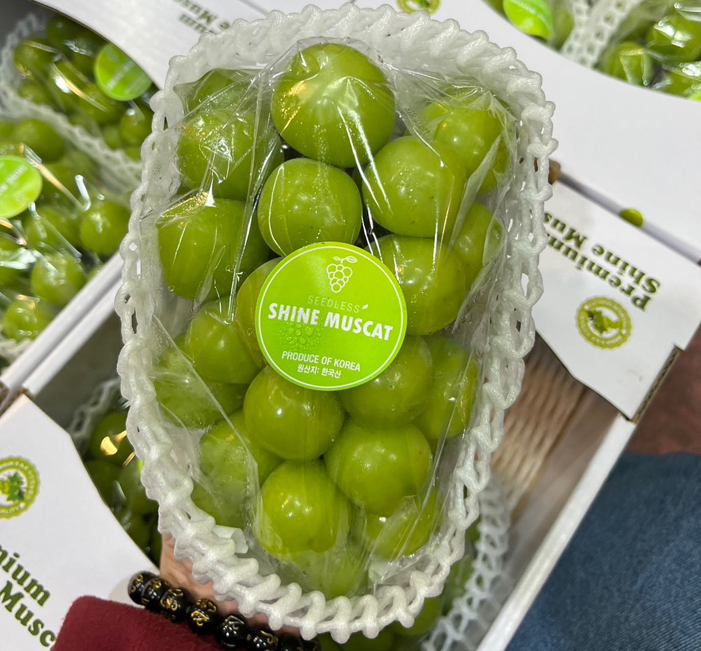 องุ่นไซมัสคัสเกาหลี Shine Muscat Korea - CherryShopFreshFruits