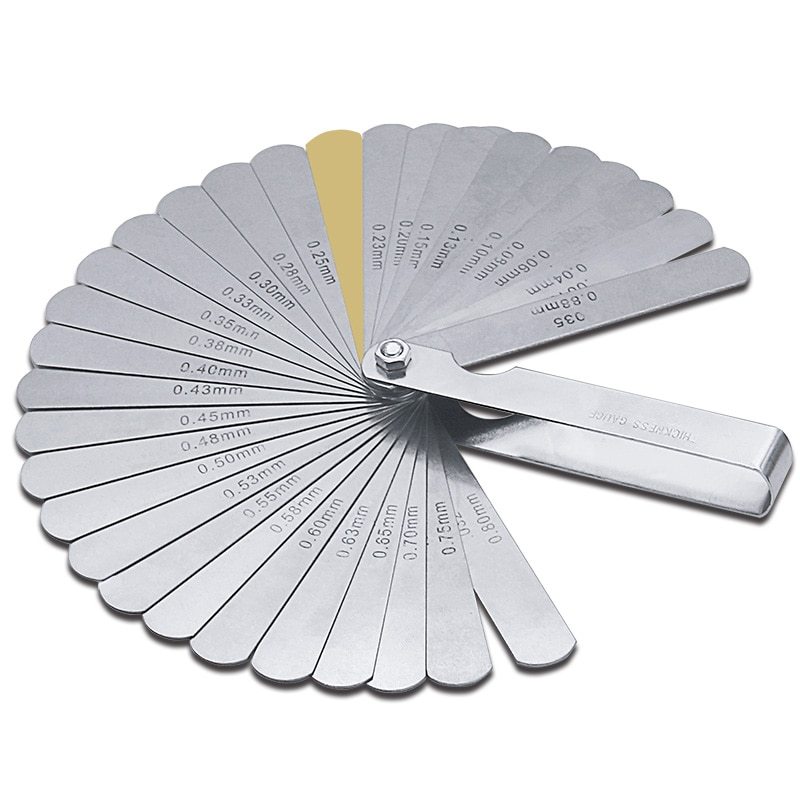 32pcs Range Finder Feeler Stainless Steel Gauge Valve Feeler Gauge 0.04