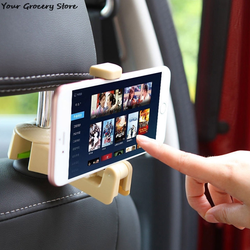 Universal Car Headrest Hooks With Phone Holder Backseat For IPhone