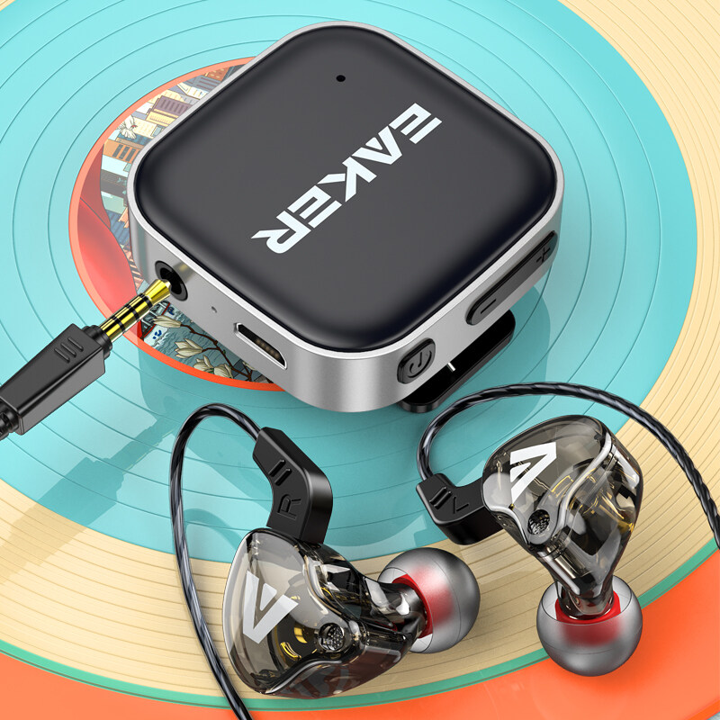 EAKER Bluetooth Receiver 5.0 / Earphone ช่องเสียบ 3.5mm อุปกรณ์รับสัญญาณบลูทูธพร้อมหูฟัง HD VOICE เสียงดี เบสแน่น รุ่น RE1