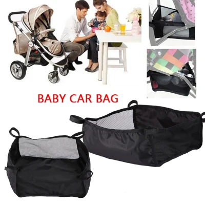 BONVC Infant Baby Organizer Bag Portable Hanging Basket Stroller Basket Stroller Accessories Pram
