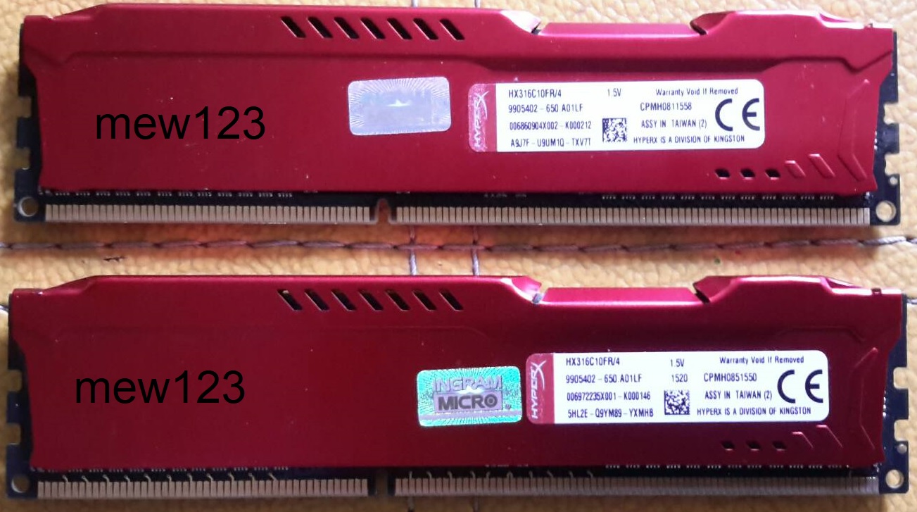 Ram PC DDR3 4GB Bus 1600 Fury HyperX (Red) รหัส HX316C10FR/4