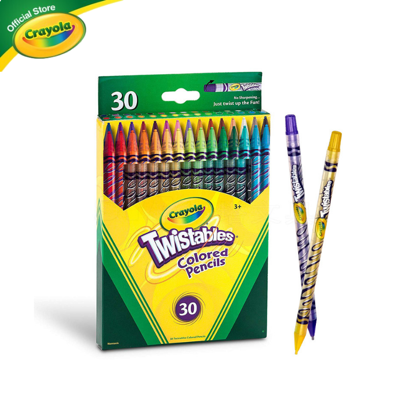Crayola 30 Twistable Colored Pencils เครโยล่า สีไม้หมุนได้ 30 สี สำหรับเด็กอายุ 6 ปีขึ้นไป