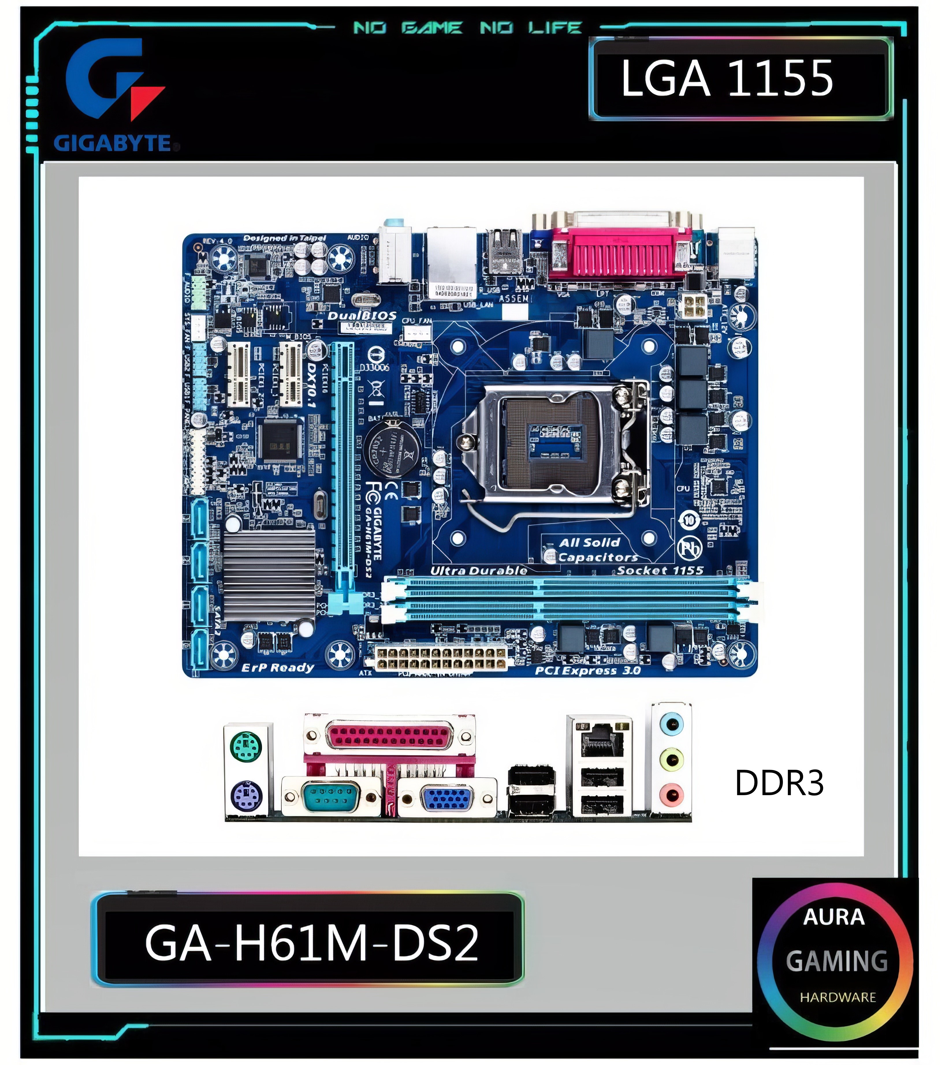 เมนบอร์ด Gigabyte gah61mds2 LGA1155 Gen23 ThaiPick
