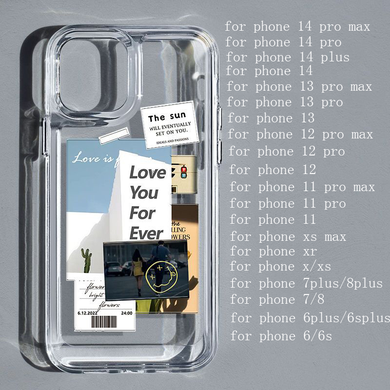 For IPhone 14 Pro Max IPhone Case Thickened TPU Soft Case Clear Case Shockproof Simple Style Compatible with For IPhone 13 Pro Max 11