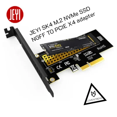 Adapter M.2 NVMe SSD NGFF TO PCIE X4 Jeyi รุ่น SK4