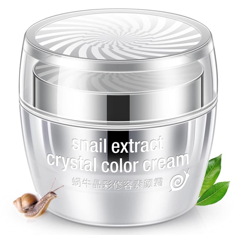 ครีมหอยทากเกาหลี หน้าขาวตั้งแต่ครั้งแรกที่ใช้ ผิวเนียนนุ่ม Rorec Snail Crystal Color Cream 50 G.