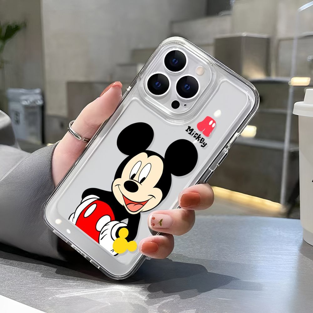 For IPhone 14 Pro Max IPhone Case Thickened TPU Soft Case Clear Case Shockproof Cartoon Cute Compatible for IPhone 11 Pro Max