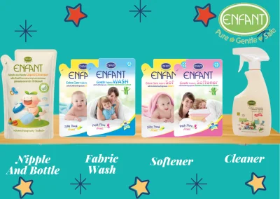 ENFANT FABRIC WASH, SOFTENER, BOTTLE AND TOYS CLEANER