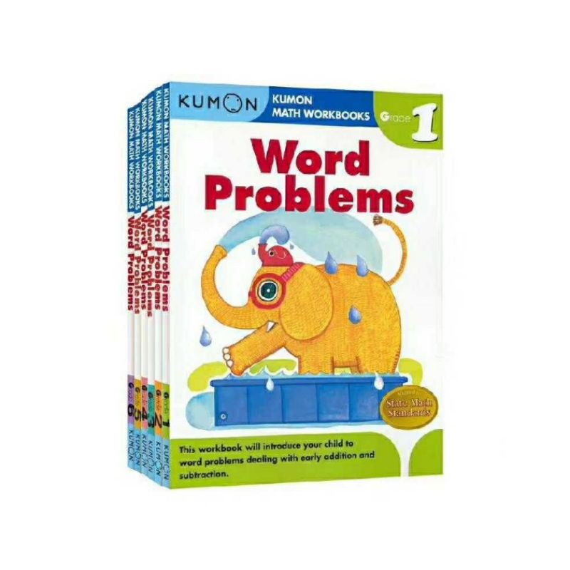 Kumon Math Workbook - Word Problems for Grade 1-6 (6 เล่ม)