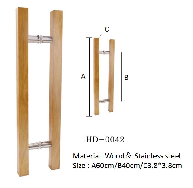 AshleyLife มือจับประตู2ชิ้น (1 คู่)สี่เหลี่ยม 3.8*3.8*60cm. / 800 cm.  ทำจากไม้จริง สวยหรู ทนทาน ใช้ได้นาน ใช้ได้กับประตูกระจก/ ประตูแบบอลูมิเนียม / ประตูไม้ HD-0042 HD-0048 สี TYPE:A 60cm สี TYPE:A 60cm