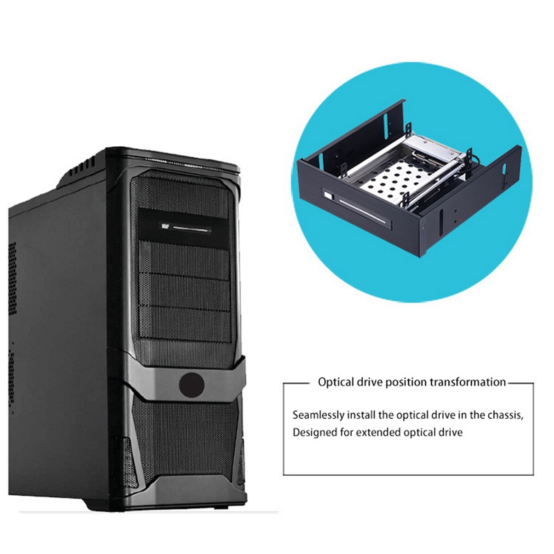 Optical Drive Panel HDD SSD 5.25 Inch Optical Drive Panel Compatible 2.5-Inch SATAIII 7-9 ...