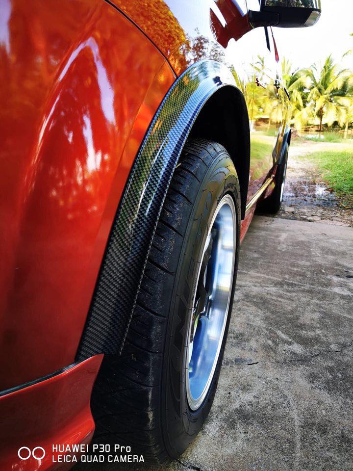 ISUZU คิ้วยาง คิ้วล้อ ที่ปิดล้อล้น ซุ้มล้อ จำนวน 4 เส้น หนา 35 มม. สีเคปล่า Wheel Eyebrow 4 piece 35 mm thick Kevlar color อุปกรณ์แต่งรถ มีบริการเก็บเงินปลายทาง
