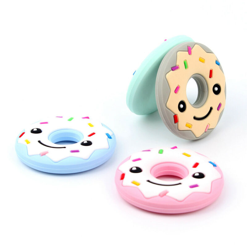 ยางกัดเด็กปลอดสารพิษ, FDA , ออกแบบรูปโดนัท    Non-toxic Baby Teether, FDA Approved, Fun Donut Shape Designs  สีวัสดุ Blue