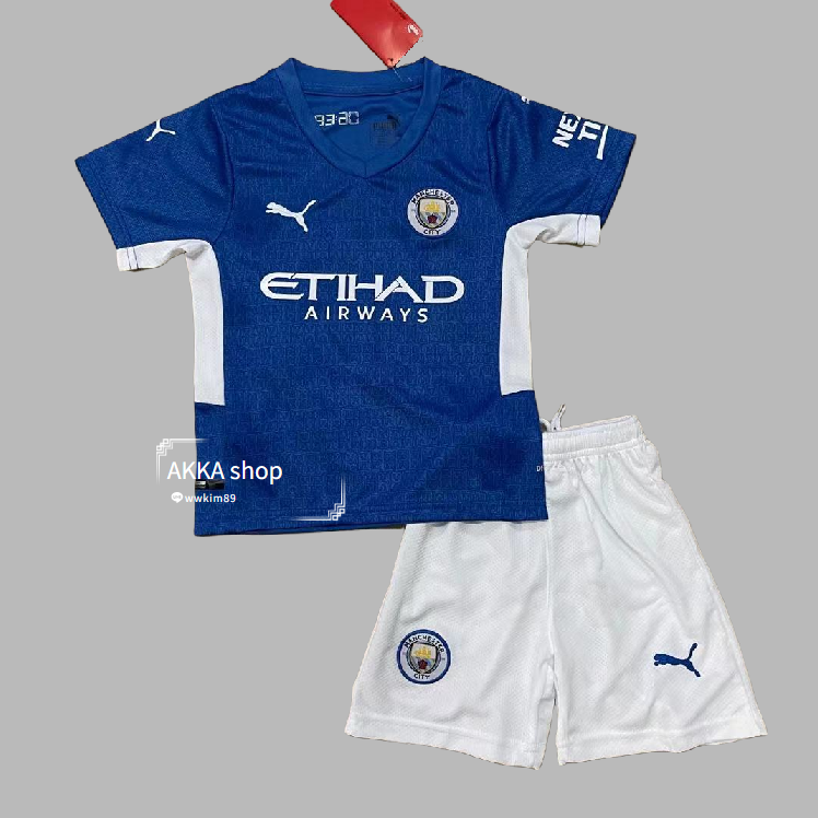 เสื้อฟุตบอลแมนเชสเตอร์ซิตี้ 2021-22 (Jersey + Pants) เสื้อฟุตบอลเด็กสินค้าเกรด AAA ผ้านุ่มใส่สบายรับประกันคุณภาพ  2022 หรือ ฤดูกาลเก่า 2021