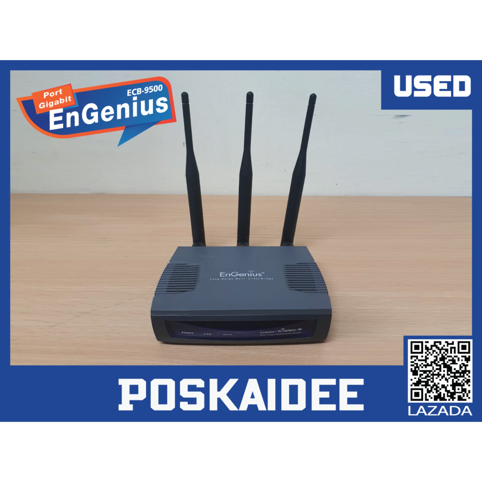 EnGenius ECB-9500 Access Point ความถี่ 2.4GHz ความเร็ว 300Mbps Port Gigabit รองรับ Mode Repeaterมือสอง