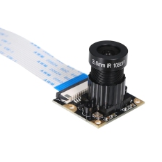 Wide Angle Camera 5M Pixel Adjustable Angle Compatible for Raspberry Pi 3 Model B/B+