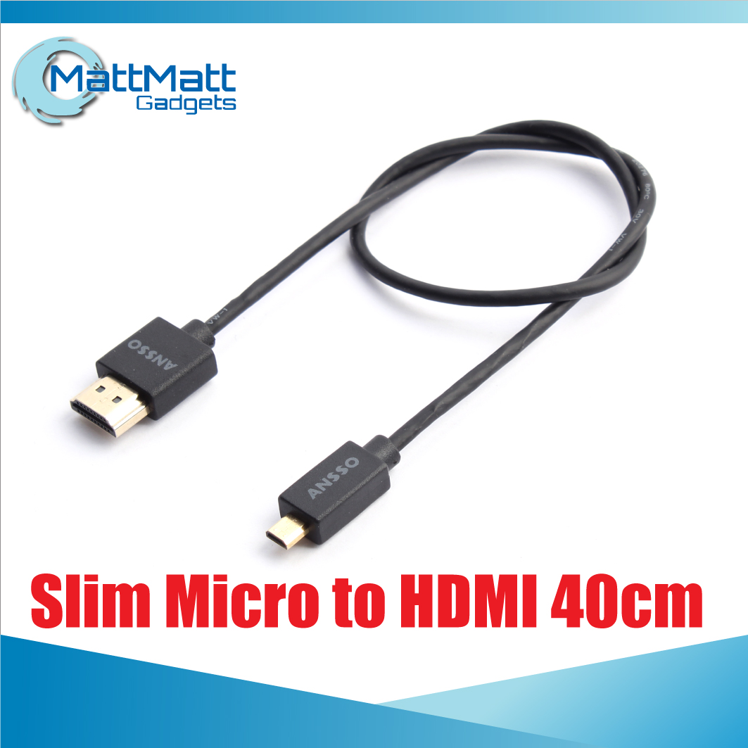 Ansso Slim Micro HDMI to HDMI 40cm