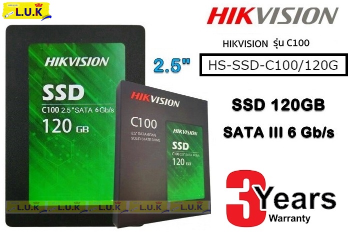 120GB SSD (เอสเอสดี) Hikvision HS-SSD-C100/120G Internal 2.5