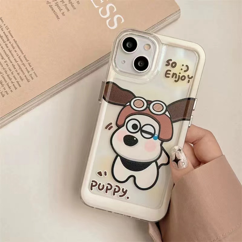 For IPhone 14 Pro Max IPhone Case Thickened TPU Soft Case Clear Case Shockproof Plating Button Cute Cartoon Compatible for 13 Pro Max