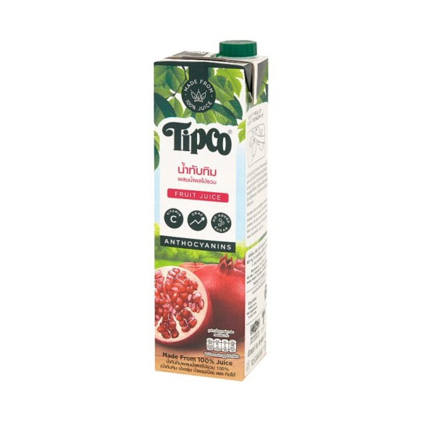 TIPCO ทิปโก้ น้ำทับทิมผสมน้ำผลไม้รวม 100% 1 ลิตร