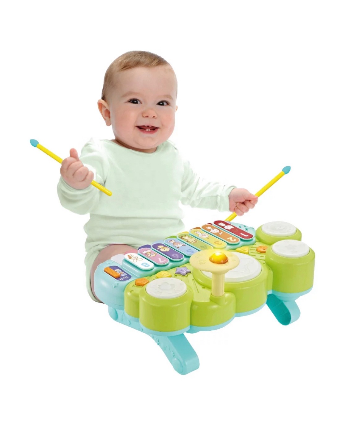 Electronic xylophone with game drum ชุดกลองและไซโลโฟนเด็ก Lazada.co.th