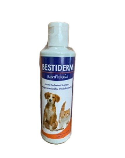 Bestiderm แชมพูรักษาโรคผิวหนังจากการติดเชื้อแบคทีเรีย เชื้อรา และยีสต์ สุนัขและแมว 250 ml
