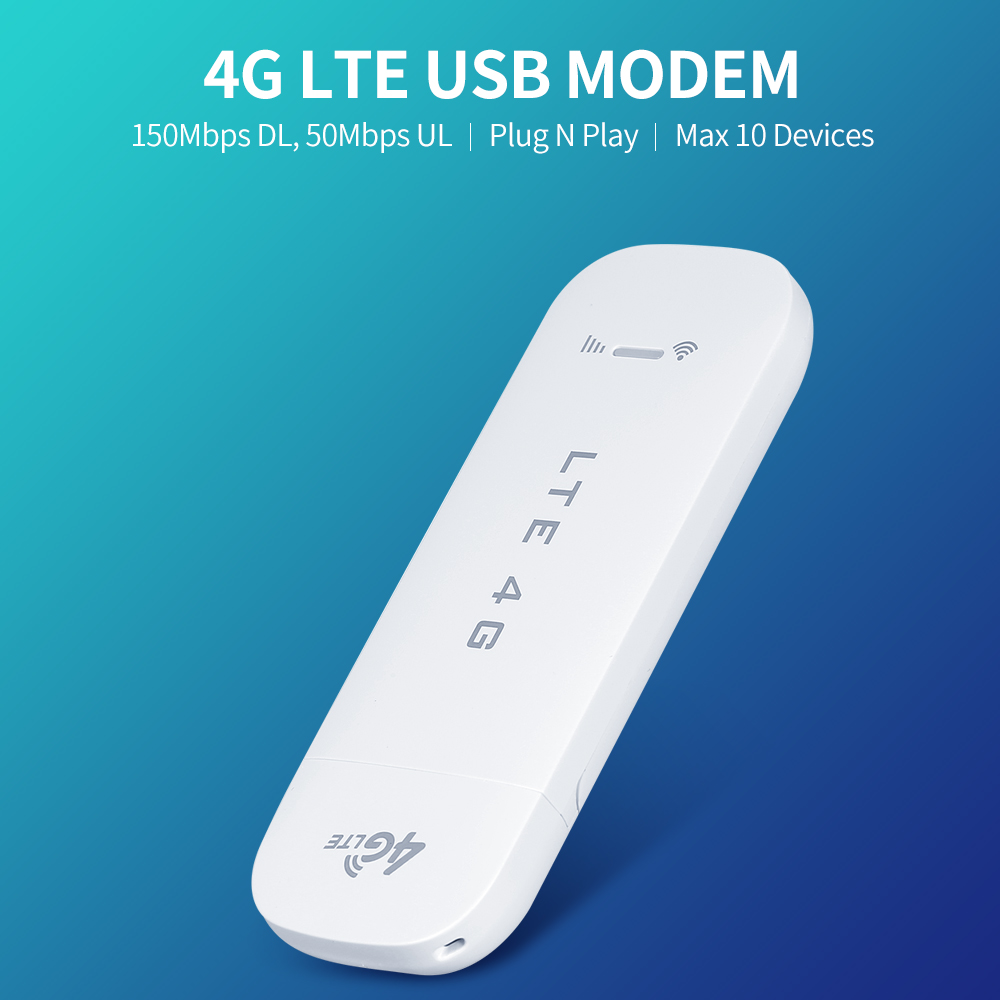 4G LTE USB Modem 4G Router Mobile WiFi Hotspot with SIM Card Slot ...