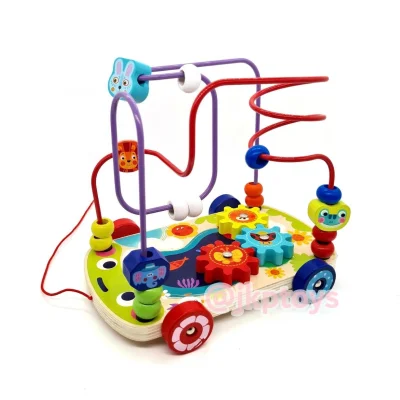 Todds & Kids Toys Pull-Along with Bead Wooden Toy (Purple)