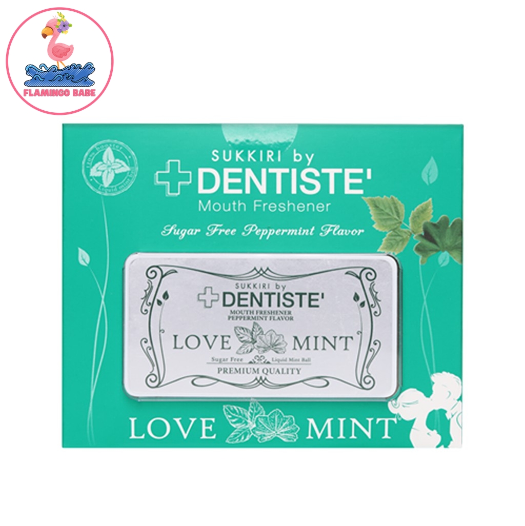 Dentiste Sukkiri Love Mint สุกกิริ บาย เดนทิสเต้ เม็ดอม กลิ้นเปปเหอร์มินต์ ลมหายใจหอมสดชื่น 20 เม็ด