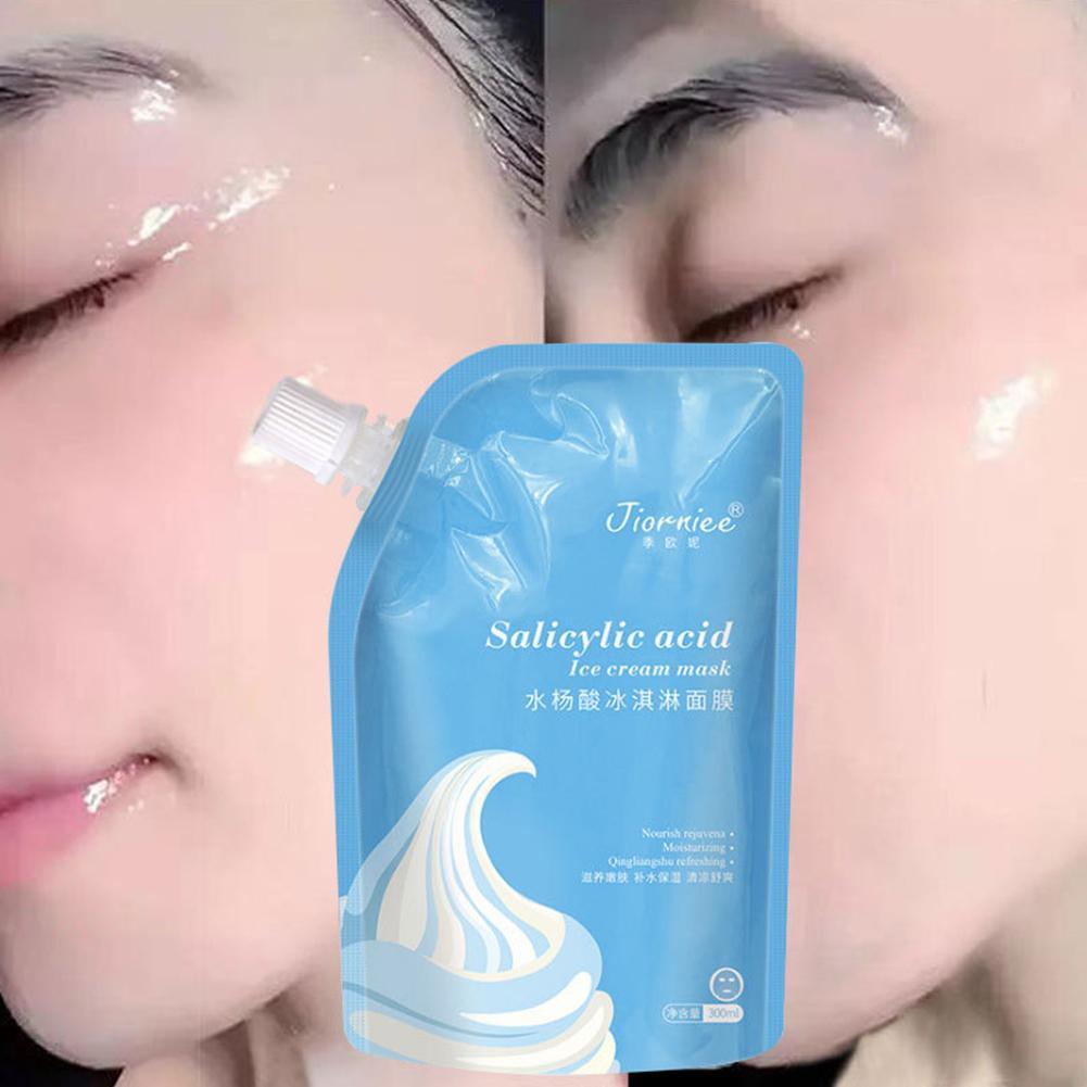 300ml Salicylic Acid Ice Cream Facial Mask Reduce Acne And Mask Shrinking Pores Marks Moisturizing Blackheads Cleansing D6z4 Lazada Singapore