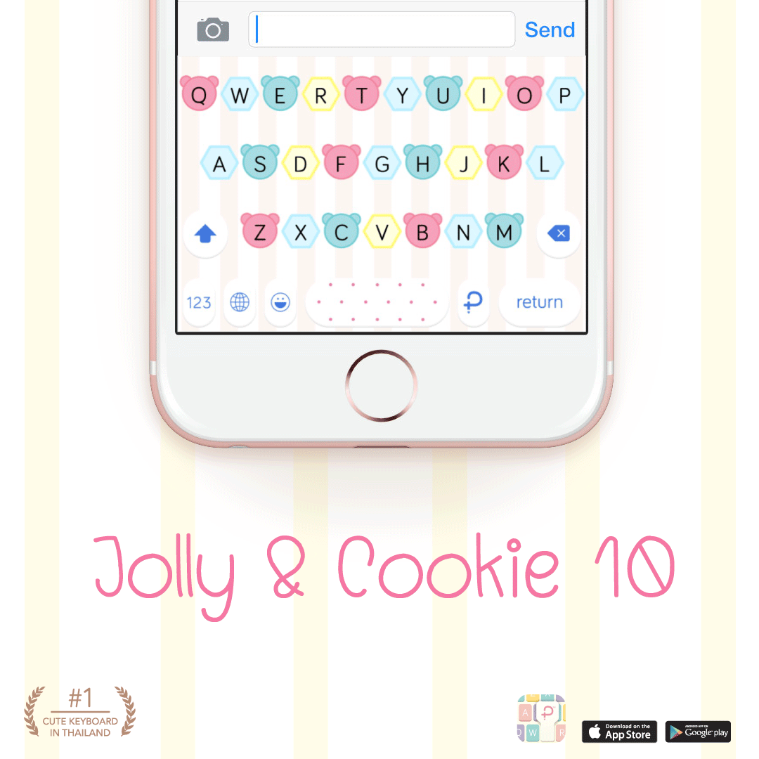 Jolly & Cookie 10 Keyboard Theme⎮(E-Voucher) for Pastel Keyboard App
