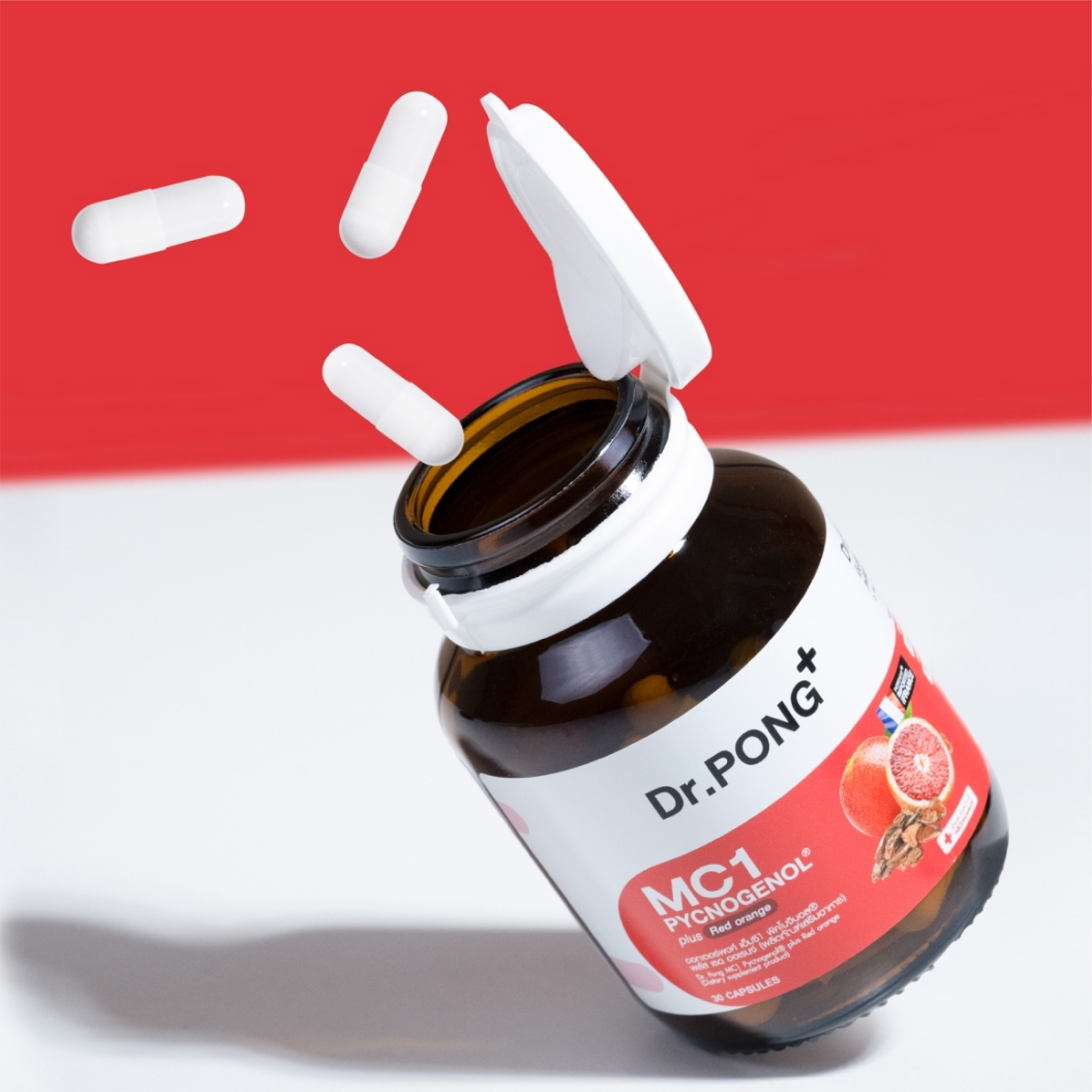 Dr.PONG MC1 PYCNOGENOL plus Red orange extract อาหารเสริมสำหรับคนเป็น ...