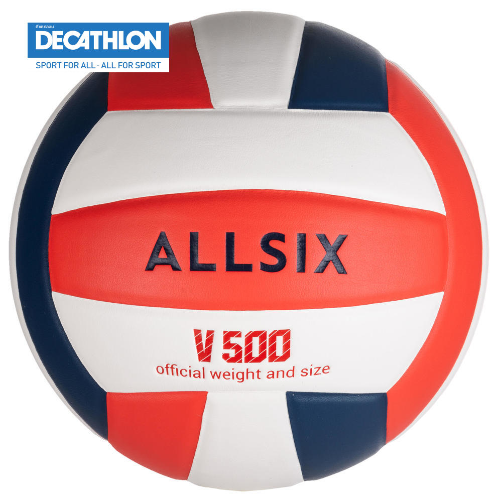 ALLSIX ลูกวอลเลย์บอลรุ่น V500 (สีขาว/น้ำเงิน/แดง)