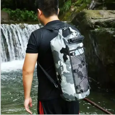 Camo Dry Bag Waterproof Backpack For Outdoor Camping Travel