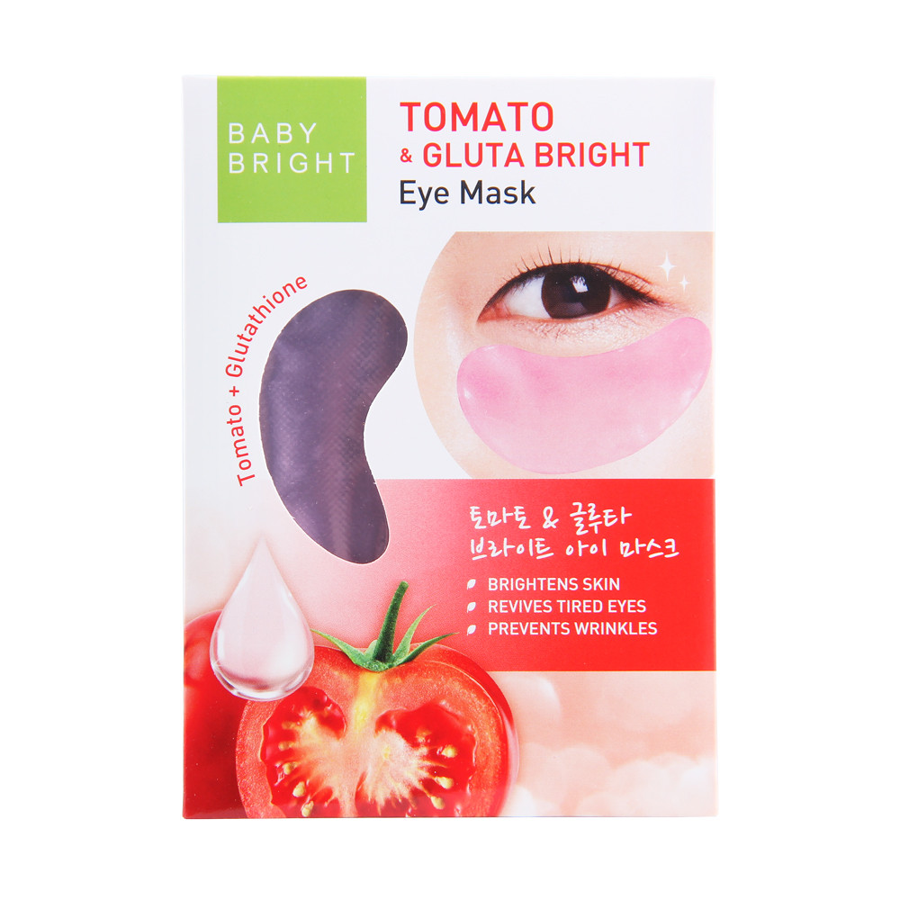 (กล่อง x 6 ซอง) Baby Bright Tomato & Gluta Bright Eye Mask เบบี้ ไบร์ท มาส์กใต้ตา 2.5 กรัม