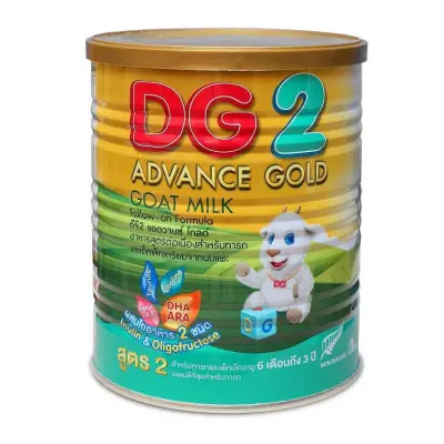 DG ดีจี 2 GOLD แอดวานซ์โกลด์ อาหารทารกจากนมแพะ ขนาด 400 กรัม( 1 กระป๋อง )