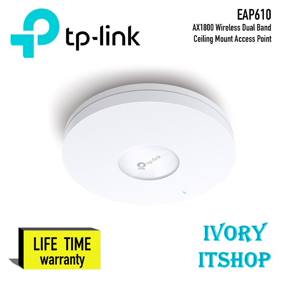 TP-Link EAP610 AX1800 Wireless Dual Band Ceiling Mount Access Point EAP610/ivoryitshop