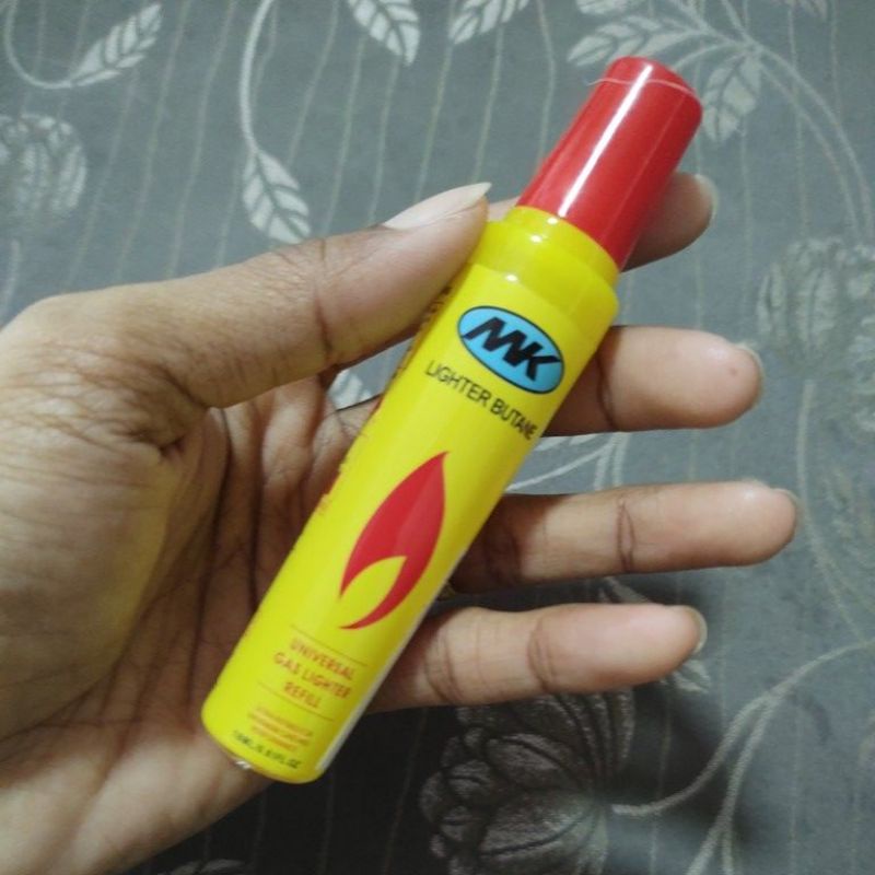 แก็สกระป๋อง buga แก๊ส เติม ไฟแช็ค ไฟแช็ก (18ml./0.61FL.OZ) ยี่ห้อ MK