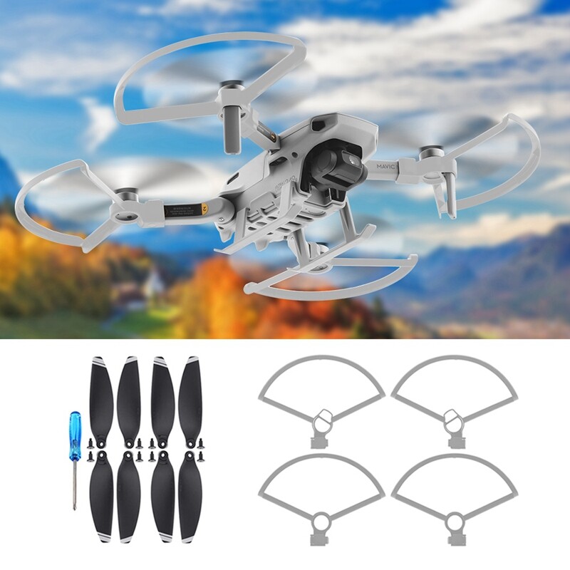 Propellers +Protection Ring for DJI Mavic Mini CW CCW 4726F Foldable Low Noise Quick Release Drone Quieter Flight and Powerful Props