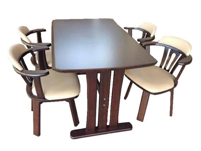 RF Furniture โต๊ะกินข้าว 4ที่นั่ง เก้าอี้หมุนได้ รุ่น ลิเวียร่า ( Dining Table )